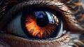 Super Realistic Pelican Eye: A Dark And Eerie Fantasy Close-up