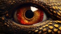 Super Realistic Snake Eye - Hyper-detailed Renderings Of A Dark Crimson And Light Brown Dragon Eye