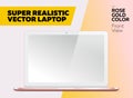 Super Realistic Vector Notebook with Blank Screen.