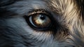 Super Realistic Wolf Eye - Beautiful Wallpaper In Vray Tracing Style Royalty Free Stock Photo