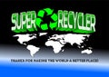 Super Recycler, sustainability ecology concept illustration Royalty Free Stock Photo