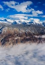 Super resolution stacked landscape of Triglav mountain top in Slovenia