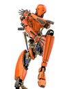 super robot is dancing Royalty Free Stock Photo