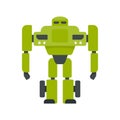 Super robot transformer icon flat isolated vector