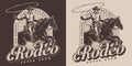 Super rodeo monochrome vintage sticker