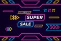 Geometric Super Sale Abstract Background Design Royalty Free Stock Photo