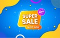 Super sale banner with editable text effect Royalty Free Stock Photo