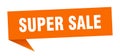 super sale banner. super sale speech bubble. Royalty Free Stock Photo