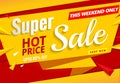 Super sale banner templare red