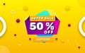 Super Sale banner template with editable text effect Royalty Free Stock Photo