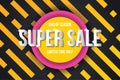 Super Sale Banner Template. Sale Banner Design. Abstract Sale Banner.