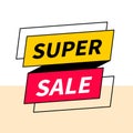 Super sale banner template.