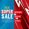 Super Sale Colorful Promotional Banner Vector