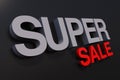 Super Sale 3D Slogan