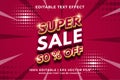 Super sale editable text effect 3d template style Premium Vector Royalty Free Stock Photo