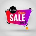 Super Sale event, special offer banner