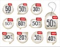 Super sale golden retro badges and labels collection Royalty Free Stock Photo