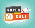 Super sale marketing template banner.