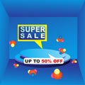 Super Sale modern design Banner Royalty Free Stock Photo