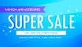 Super sale promotional banner template design