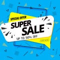 Mega sale. Big Sale banner templte yellow.special offer price Royalty Free Stock Photo