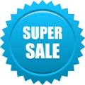 Super sale seal stamp badge blue Royalty Free Stock Photo