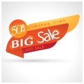 Icon Sale and special offer. 50% off. Vector illustration.