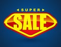 Super sale tag banner.