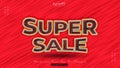 Super sale text effect Royalty Free Stock Photo