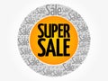 SUPER SALE vector words cloud