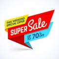 Super Sale, this weekend special offer banner