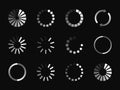 Super set different load icon. Circle website buffer loader or preloader. Download or upload status icon Royalty Free Stock Photo