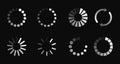 Super set different load icon. Circle website buffer loader or preloader. Download or upload status icon Royalty Free Stock Photo