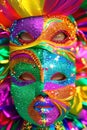 super shiny carnival mask with abstract shapes