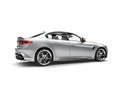 Super silver modern fast car - side view Royalty Free Stock Photo