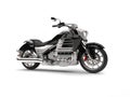 Super silver modern powerful motorcycle - beauty shot