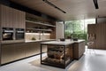 The super smart modern kitchen boasts of the latest technologies and innovative design, catering to the needs of