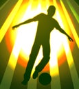 Super soccer star illustration