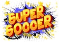 Super Soccer - Comic book style words.