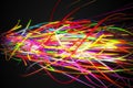 Super Sonic Rainbow Strands Line Glow Dark Background