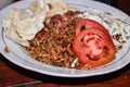 Super spicy special goat fried rice from SFA restaurant Royalty Free Stock Photo