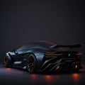 Super sports car with accentuated lines and play of light. Ai generated