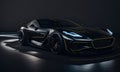 Super sports car with accentuated lines and play of light. Ai generated