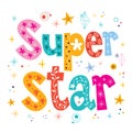 Super star decorative lettering type design