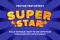 super star vector text effect fully editable Royalty Free Stock Photo
