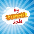 Super summer sale vector sticker