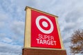 Super Target Sign and Trademark Logo Royalty Free Stock Photo