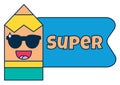 Super teacher reward sticker, school award sign