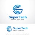 Super Tech Logo Template Design Vector, Emblem, Design Concept, Creative Symbol, Icon