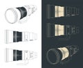 Super-telephoto lens blueprints